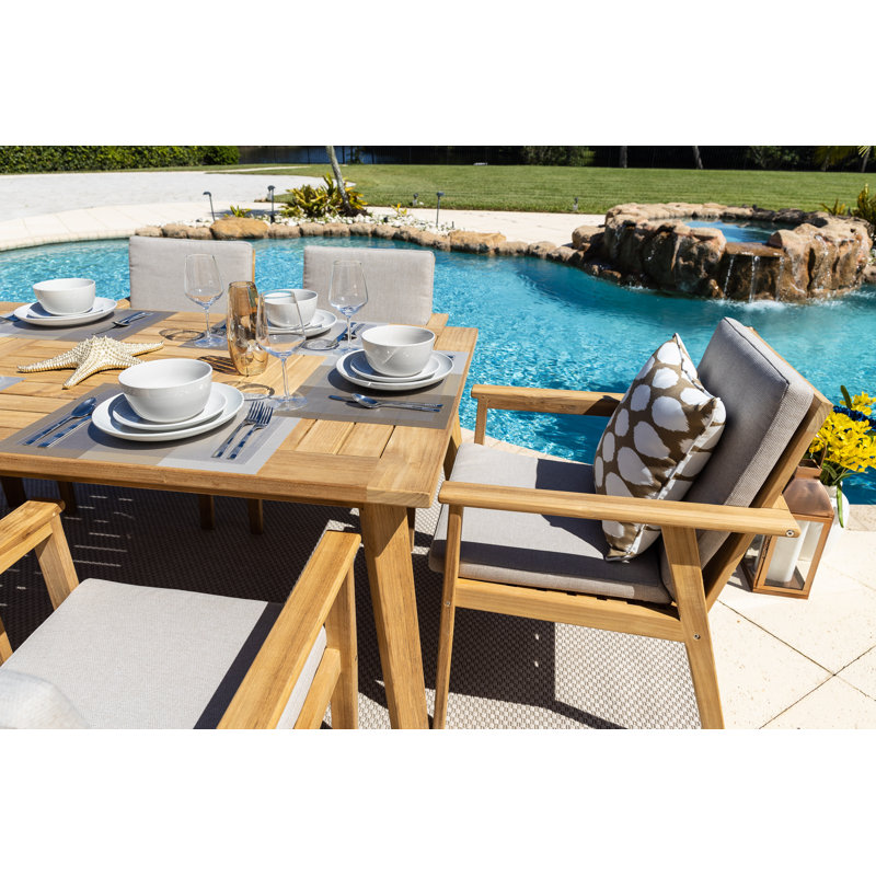 Subramanya Rectangular 6 - Person Outdoor Dining Set