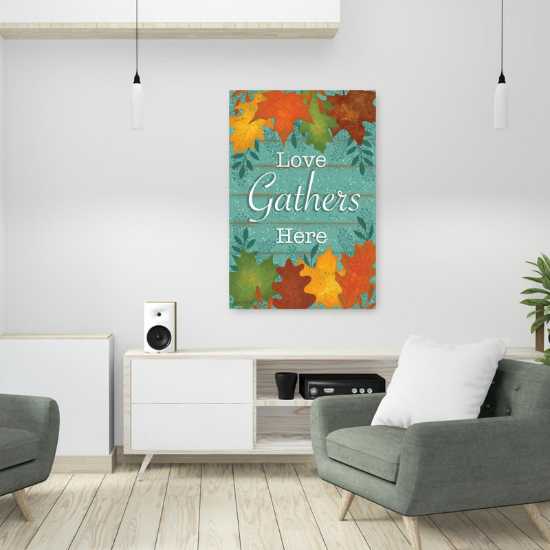 «Love Gather Here I», art contemporain de paysage abstrait, H 36 po x l 24 po