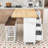 Adda Rustic Storage Kitchen Island Set with Expandable Drop-Leaf Tabletop and 2 Stools-1781461224