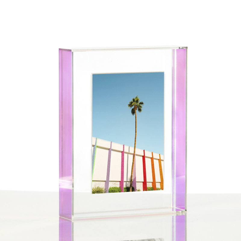 Display & Play Record Frame For 12x12" Albums, Rainbow Iridescent, 4" W x 6" H