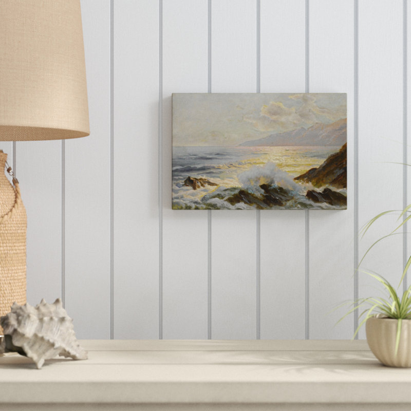 Main Seascape II by Constantin Alexandrovitch Westchiloff - Painting on Canvas, 20cm H x 30cm W, Wrapped Canvas