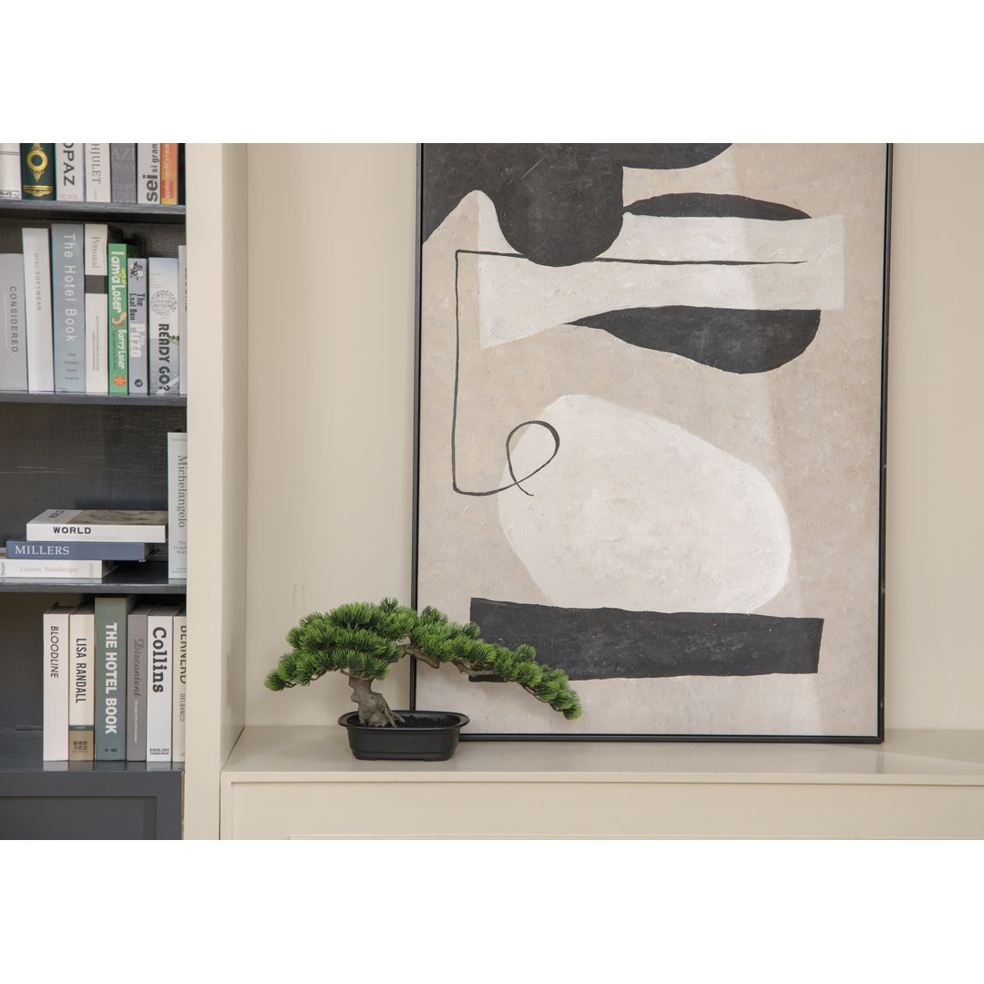 Artificial Faux Bonsai Plant In Plastic Pot | 10" Tall Bonsai Tree Primrue