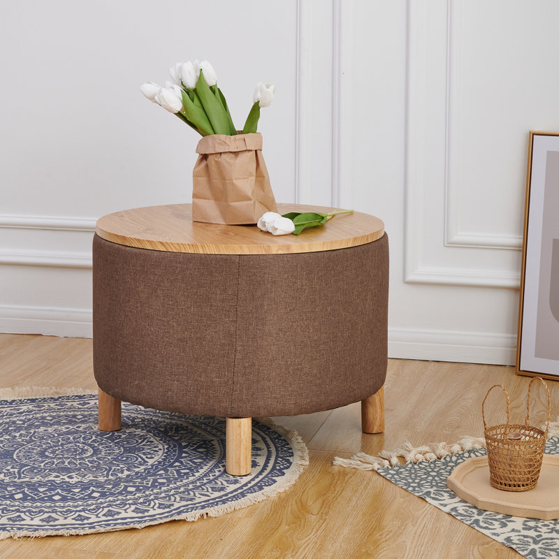 Sauget Solid Wood Single Coffee Table, Coffee