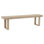 Banc d'extérieur en bois d'acacia à pieds en U