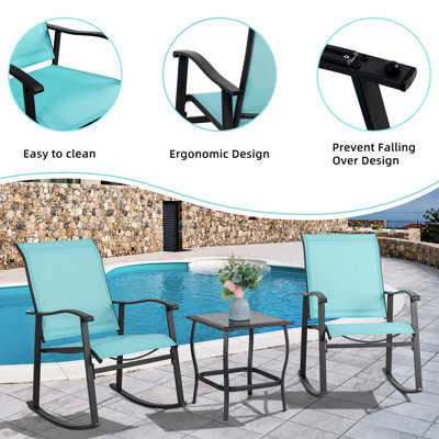 Armyn 2-Person Outdoor Patio Rocking Set