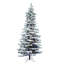 Utica Flocked Fir Slim Artificial Christmas Tree-2084053499