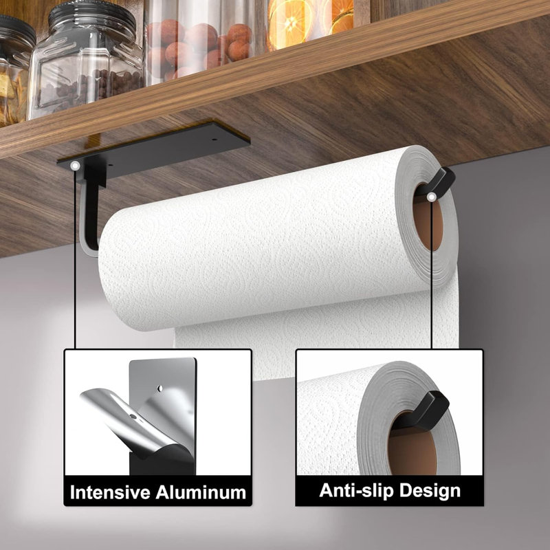 Matte Black Paper Towel Holder