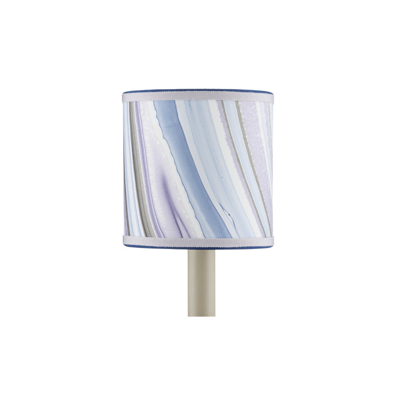 Abat-jour de candélabre en papier (à pince) H 5 po x l 5 po mauve / beige