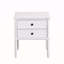 Table de chevet 2 tiroirs - Blanc-1434064138
