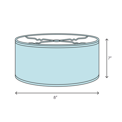 7'' H Plastic Drum Lamp Shade
