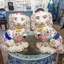 Porcelain Staffordshire Dog Figurines Pair