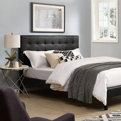 Modway Paisley Tufted Upholstered Faux Leather Headboard by Modway