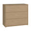 Modern minimalistic chest of drawers with 3 large drawers, engineered wood, 94.8 cm W x 83.1 cm H x 41.5 cm D-124641053