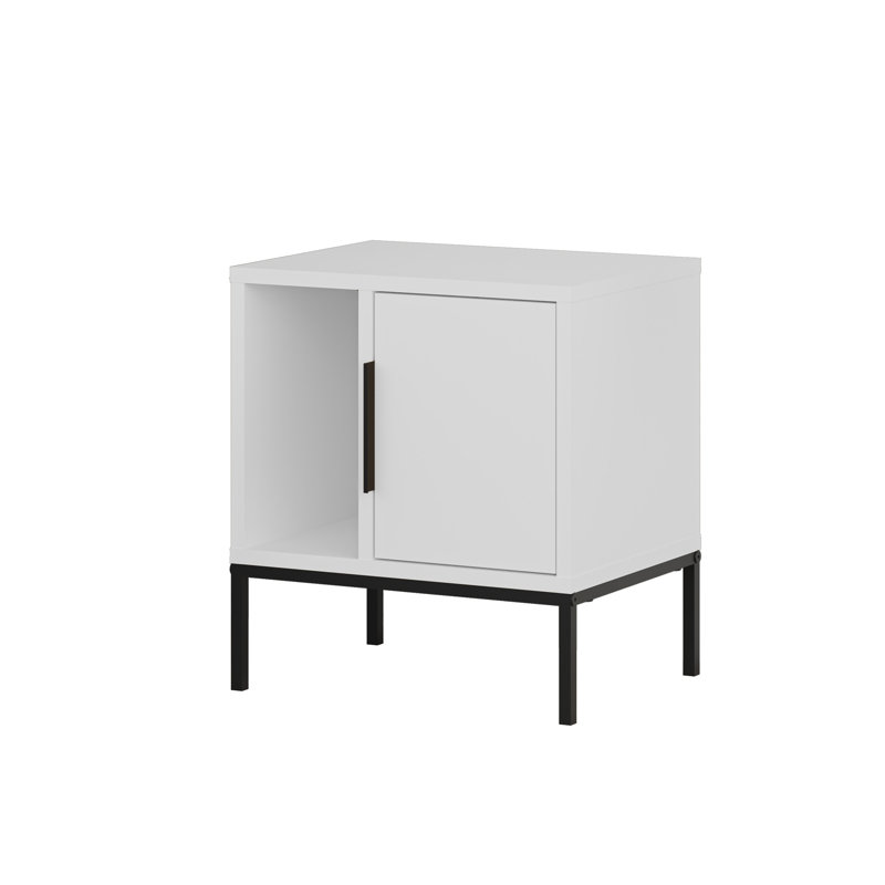 Lincolnville 45 cm W Bedside Table, White