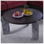 Ensemble de tables basses gigognes modernes en noyer avec base en pierre frittée-400046392-400046393