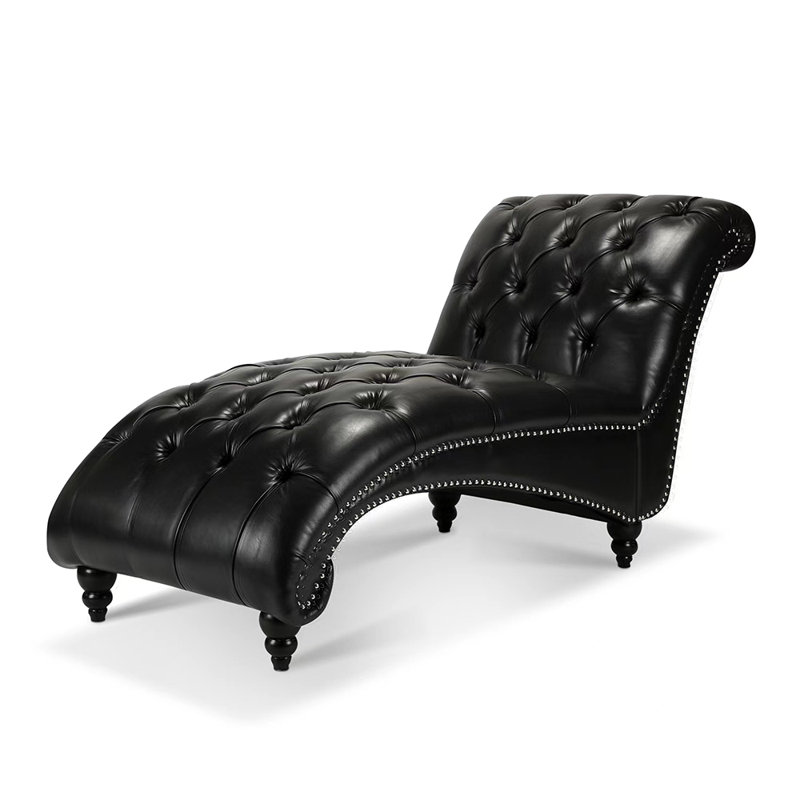 Canapé sans accoudoirs 62,8 po Pailey, Similicuir noir