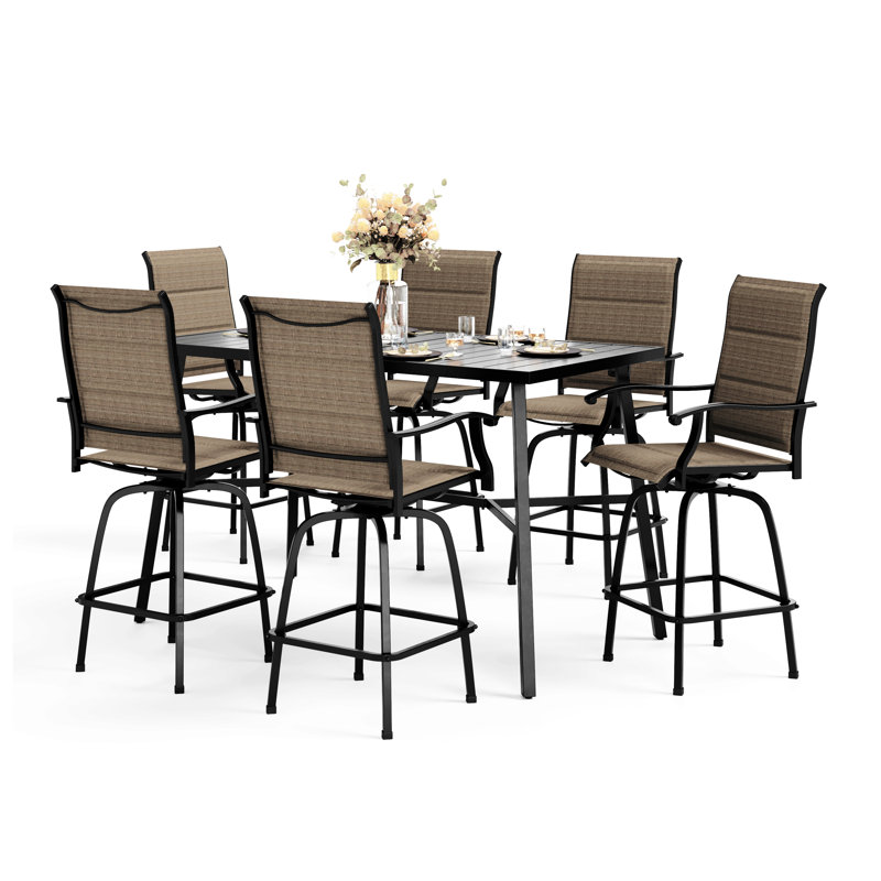 6 - Person Patio Dining Set with Rectangular Table