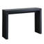 Console moderne noire avec design nervuré, console en bois, table d'entrée de l 47 po, console étroite de table d'entrée noire, table de couloir moderne, table de canapé moderne, table de salon