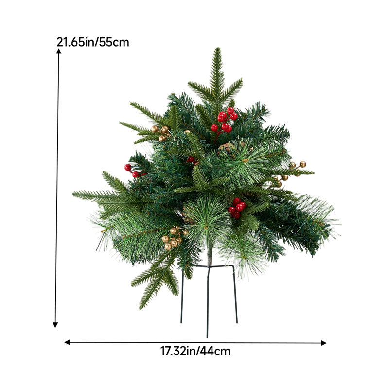 1.8' H Lighted Artificial Pine Christmas Tree