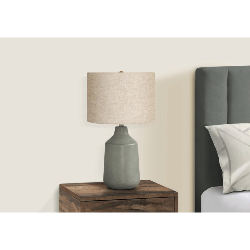 Lighting, H 24 ", lampe de table, Béton, Gris, H 24 po x l 14 po x P 14 po