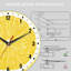 Horloges murales SPUNKER, horloge murale 10 po, jaune citron