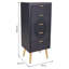 Schick 5 Drawer Bedside Table
