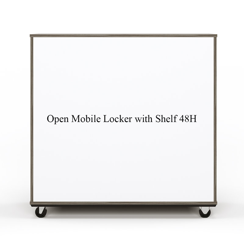 Casier mobile ouvert avec tablette 48H, Orme ombré