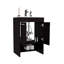 Meuble-lavabo Lorenzo avec quatre tiroirs et deux tablettes ouvertes-916616280