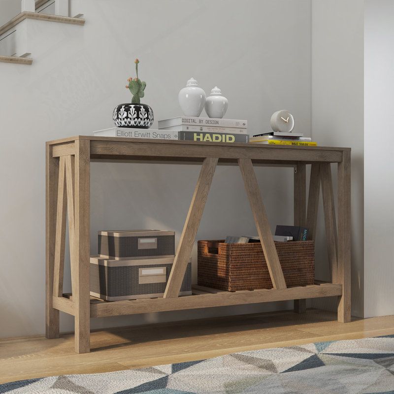 Console de style campagne moderne Rakira, Gris