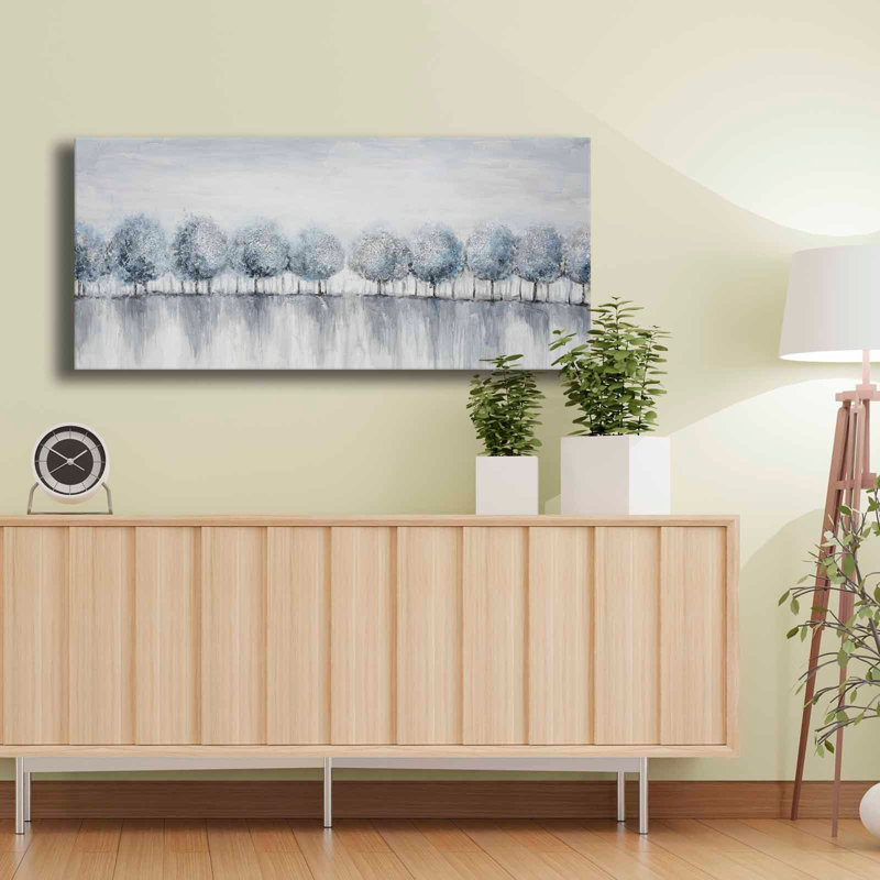 «Blue Winter Reflection», art mural sur toile