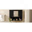 Armoire à pharmacie murale 35 po x 28 po, armoire de salle de bain moderne avec miroir, armoire à miroir avec tablettes ouvertes-1148958935