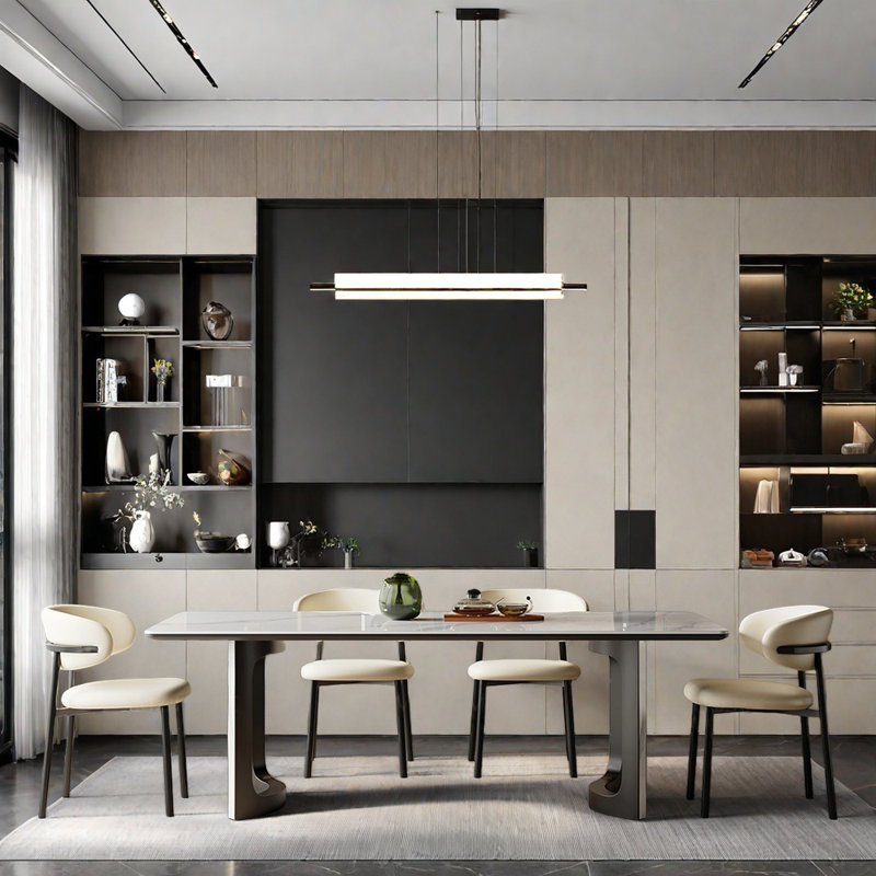 Ensemble de table de salle à manger moderne, H 29,52 po x L 55,11 po x l 31,49 po