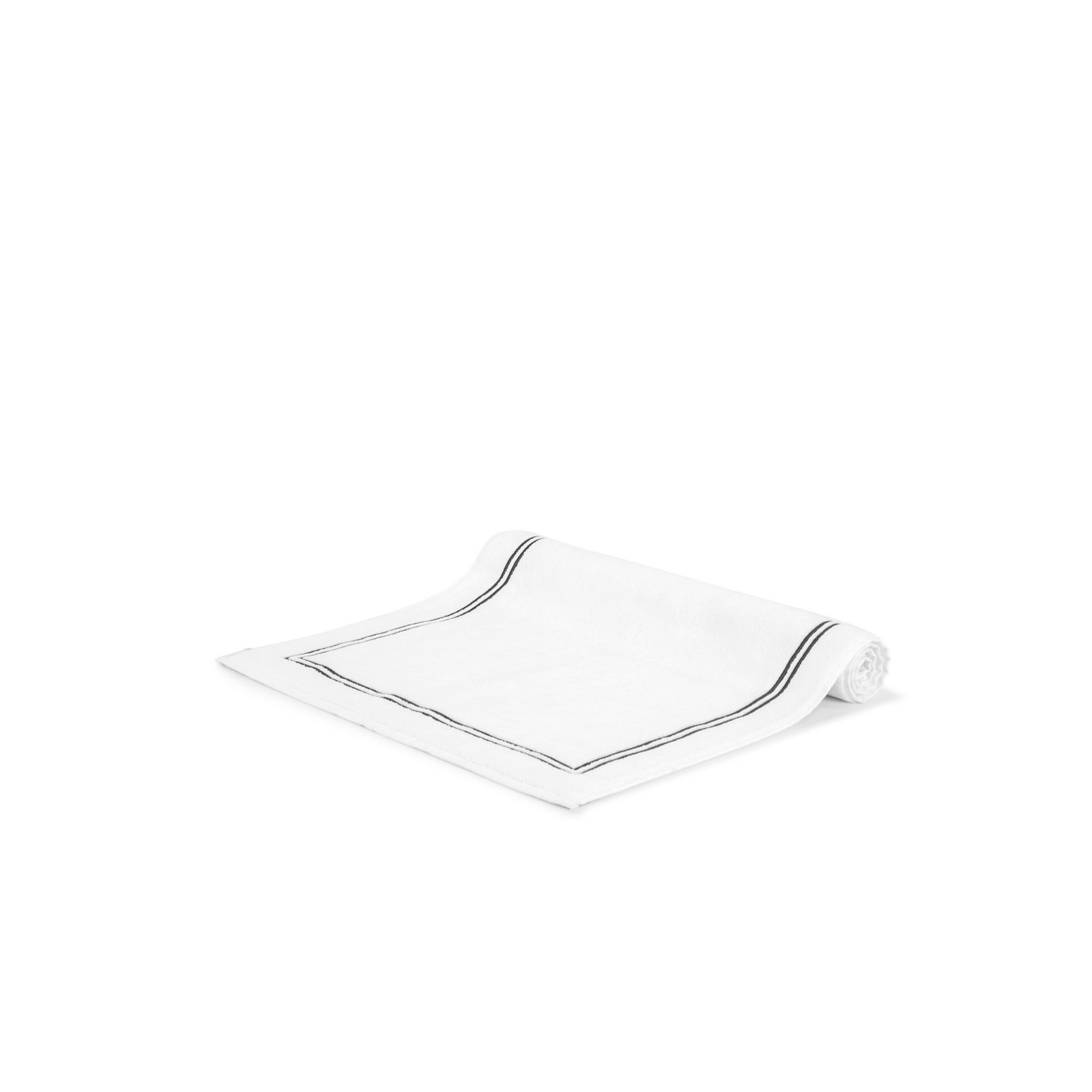 Classic Bath Mat, White/Gray
