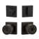 Bergen Square Entry Knobset with Modern Deadbolt