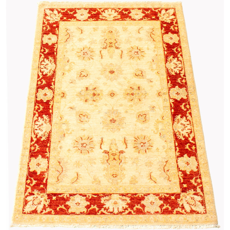 Tapis unique en laine noué à la main 3 pi 3 po x 4 pi 11 po nouvel âge Hagensee