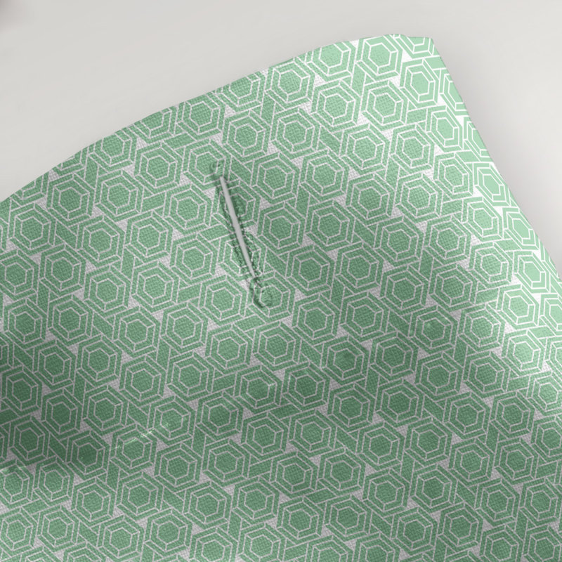 Rideau simple en treillis hexagonal classique, Vert pastel
