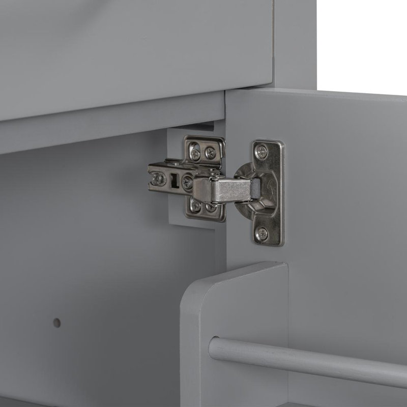 60" Double Bathroom Vanity, Gray