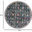 Tapis marocain rond à motif treillis marocain, petit tapis rond lavable antidérapant de 3 pieds, tapis rond ultra-fin doux pour la salle de bain, la cuisine, le vestibule, noir / multicolore
