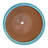 14 in (35.6 cm) Raised Hexagon Pattern Glazed Ceramic Planter - Turquoise