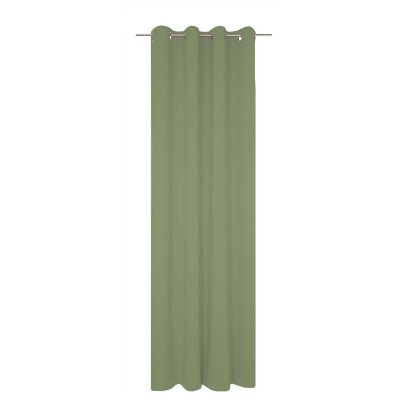 Torquay Semi Sheer Curtain Pair, 145cm Width x 150cm Drop, Green