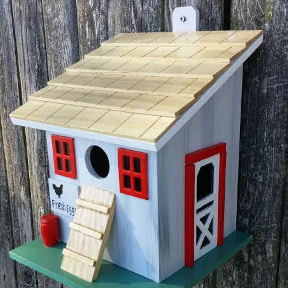 Hatchling Series Chicken Coop 9in x 7in x 7in Birdhouse Home Bazaar