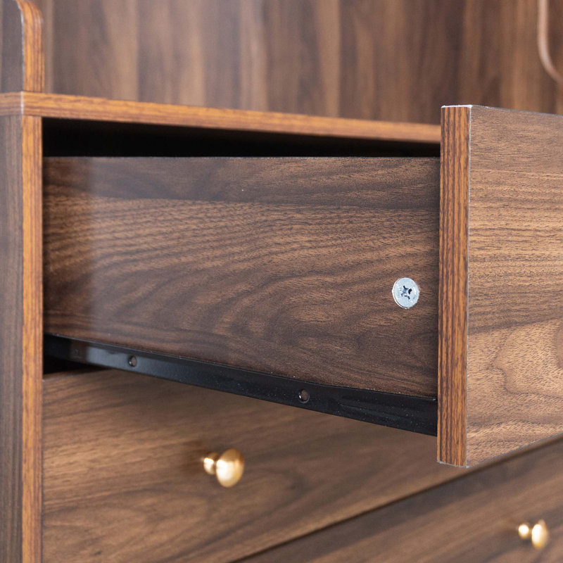 Rangement ouvert pour garde-robe en bois pour chambre à coucher, Brun