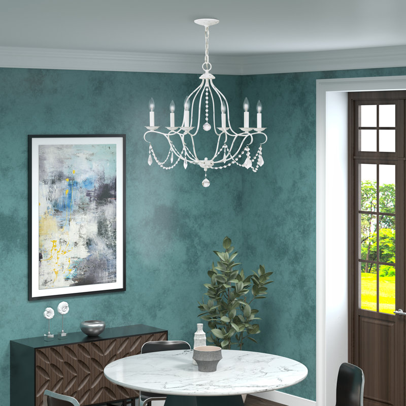 Abdel-Rahman 6 - Light Classic / Traditional Chandelier, Antique White