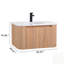 Meuble-lavabo mural avec lavabo, conception incurvée, bois à texture ondulée, marbre de culture intégré, tiroir à fermeture en douceur-1279593645