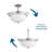 Kerri Glass Semi Flush Mount