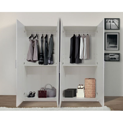 Cassiana 4 Door Manufactured Wood Wardrobe
