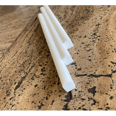Bianco Dolomite 1/2" x 12" Pencil Marble Look Wall Liner