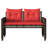 Ebern Designs 4 Piece Patio Sofa Set With Cushions Poly Rattan Glass-651574014-651574013