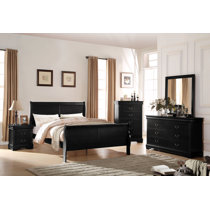 Louis Philippe Bedroom Set with Sleigh Headboard – Furniture Factory Outlet