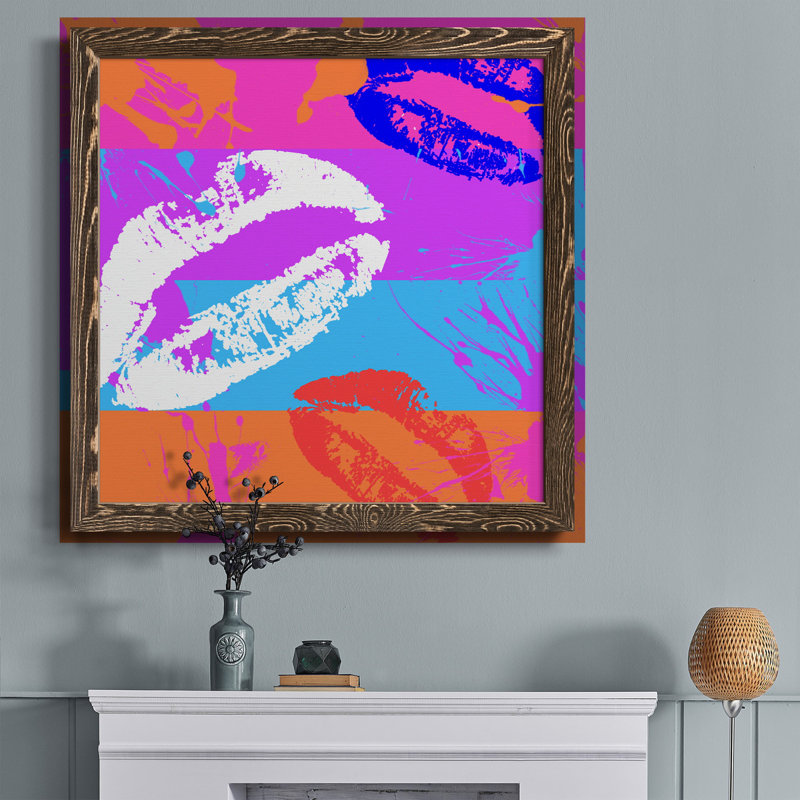 Balla in Grigio II - Peinture sur toile encadrée, H 20 po x l 20 po x P 1,5 po, Cadre noyer
